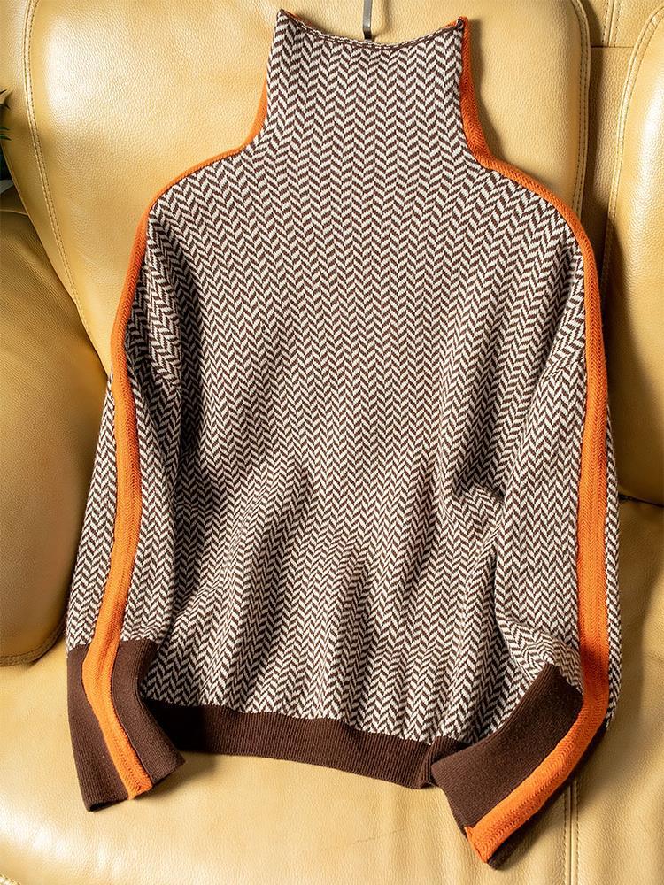 Maria - Camisola com riscas contrastantes marcantes