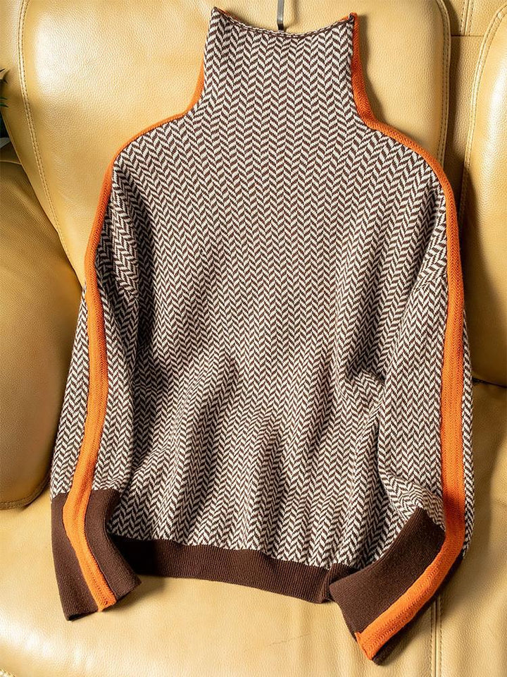 Maria - Camisola com riscas contrastantes marcantes
